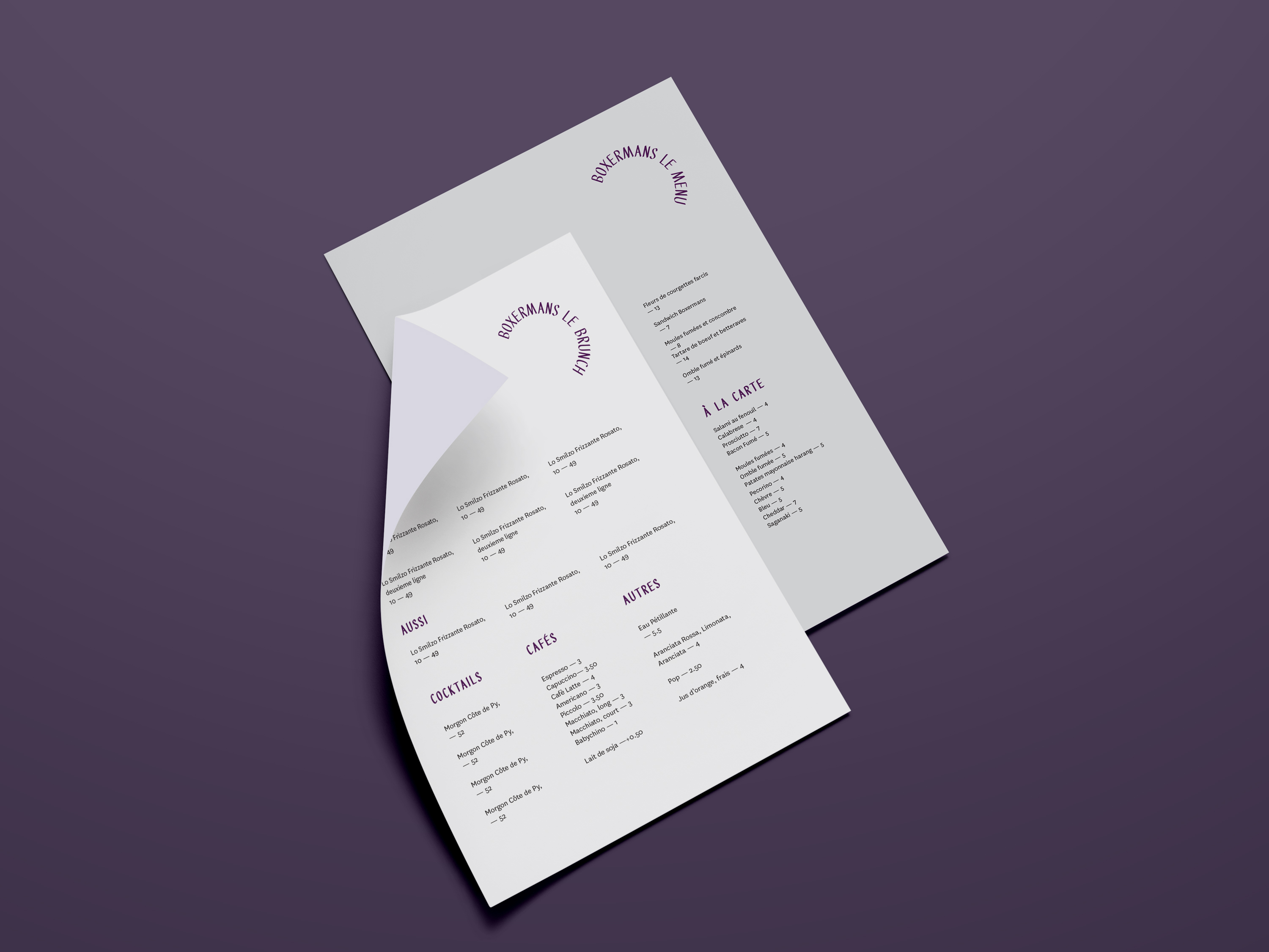 menus